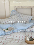 Load image into Gallery viewer, FANTASIA collection dream planet [Liuhai narration] blue ins wind cotton bed four-piece cotton bed sheet
