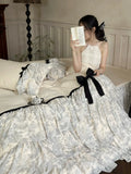 Load image into Gallery viewer, French niche cotton polished bed four-piece set of pure cotton romantic lotus leaf lace quilt cover girl princess bed skirt