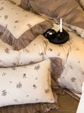 Load image into Gallery viewer, Summer French retro style 80 double-sided Lenzing Tencel four-piece printing quilt cover cool silky bedding