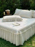 Load image into Gallery viewer, Summer high-end PE cool soft mat three-piece bed cover princess lace machine washable air conditioner soft mat