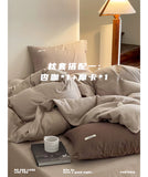 Load image into Gallery viewer, FANTASIA Fantasy Collection [Almond Parfait] Coffee Waffle Cotton Bed Four-piece Cotton Sheet