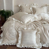 Load image into Gallery viewer, Late moonlight  French romantic cotton long-staple cotton four-piece set pure cotton glazed yarn lace girl quilt cover bedding