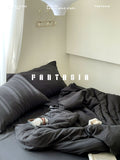 Load image into Gallery viewer, FANTASIA Collection Dream Planet [Fallen Tower of Babel] Original Black Cotton Bed Four-piece Cotton Sheet