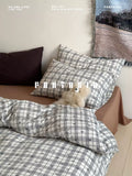 Load image into Gallery viewer, FANTASIA Collection Dream Planet [Frosting Code] Retro Plaid Cotton Knitted Cotton Four-piece Cotton Sheet