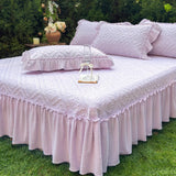 Load image into Gallery viewer, Summer high-end PE cool soft mat three-piece bed cover princess lace machine washable air conditioner soft mat
