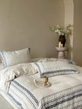 Load image into Gallery viewer, French retro cotton and linen bed four-piece high-end jacquard corner quilt cover skin-friendly light luxury pure cotton bed sheet mattress