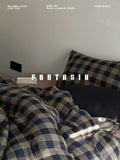 Load image into Gallery viewer, FANTASIA Collection Dream Planet [Birds and Cicadas] Yarn-dyed plaid cotton three-layer yarn four-piece set of pure cotton sheets