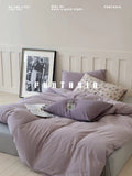 Load image into Gallery viewer, FANTASIA Collection Dream Planet [Fenghua Mountain Sleep] Original Purple Cotton Knitted Cotton Four-piece Cotton Sheet