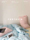 Load image into Gallery viewer, FANTASIA Collection Dream Planet [Fudge Soda] Pink and Blue Class A Cotton Knitted Cotton Four-piece Cotton Sheet