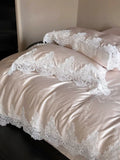 Load image into Gallery viewer, French romantic Tencel four-piece cool quilt cover sleeping naked sheets ice silk bedding summer light luxury high sense