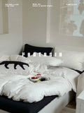 Load image into Gallery viewer, FANTASIA Dream Planet [Shout Island] Black and White Class A Cotton Bed Four-piece Cotton Sheet