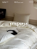 Load image into Gallery viewer, FANTASIA Collection Dream Planet [Jacaranda White Dew] Premium Embroidery Cotton Bed Four-piece Cotton Sheet