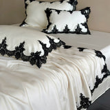Load image into Gallery viewer, French light luxury Tencel summer cool quilt four-piece lace splicing summer quilt cool feeling silky princess style air conditioner quilt