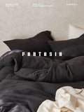 Load image into Gallery viewer, FANTASIA Collection Dream Planet [Contrary Soul] Black Cotton Double Yarn Bed Four-piece Cotton Sheet