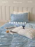 Load image into Gallery viewer, FANTASIA Collection Dream Planet [Sea Color Overture] French Folded Bow Cotton Four-piece Cotton Sheet