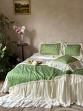 Load image into Gallery viewer, French chiffon lace tencel cotton summer cool quilt four-piece machine washable double summer cool silky smooth air conditioner quilt core
