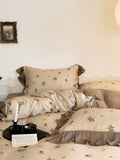 Load image into Gallery viewer, Summer French retro style 80 double-sided Lenzing Tencel four-piece printing quilt cover cool silky bedding