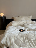 Load image into Gallery viewer, Winter French Romantic Thickened Velvet Milk Fleece Four-piece Flower Embroidered Quilt Cover Fleece Warm Bedding