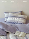 Load image into Gallery viewer, FANTASIA Collection Dream Planet [Yuanyang Floating] Purple Premium Cotton Bed Four-piece Cotton Sheet