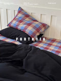 Load image into Gallery viewer, FANTASIA Collection Dream Planet Nordic Style Original Decorative Art Home Textile Plaid Cotton Double Yarn Four-piece Cotton Sheet
