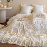 Load image into Gallery viewer, French romantic girl winter baby velvet four-piece set thickened warm bed cover quilt cover princess style premium bedding
