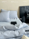 Load image into Gallery viewer, FANTASIA Collection Dream Planet [Kirishima Ji Color] Blue Cotton Waffle Bed Four-piece Cotton Sheet