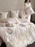 Load image into Gallery viewer, Princess style new 100S long-staple cotton sheets four-piece cotton pure cotton quilt cover premium French bedding
