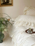 Load image into Gallery viewer, Girl's heart cotton long-staple cotton four-piece set three-dimensional rose French lace quilt cover sheets princess style bedding