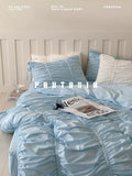 Load image into Gallery viewer, FANTASIA Collection Dream Planet [Sea Color Overture] French Folded Bow Cotton Four-piece Cotton Sheet