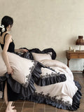Load image into Gallery viewer, French retro pure cotton four-piece set cotton long-staple cotton embroidery high-grade lace lace quilt cover skin-friendly bedding