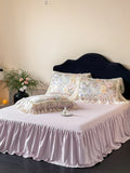 Load image into Gallery viewer, French high-end cotton four-piece set, pure cotton romantic lace oil painting quilt cover princess windbed skirt bed sheet