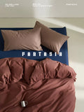 Load image into Gallery viewer, FANTASIA Collection Dream Planet [Cinnamon Rock Tea] Autumn and Winter Cotton Satin Grind Four-piece Cotton Sheet
