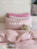 Load image into Gallery viewer, FANTASIA Collection Dream Planet [Berry Sweet Night] Pink Bow Knitted Cotton Four-piece Cotton Sheet
