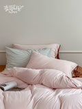 Load image into Gallery viewer, FANTASIA Collection Dream Planet [Cherry Afternoon] Pink Strap Cotton Knitted Cotton Four-piece Cotton Sheet