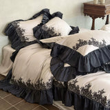 Load image into Gallery viewer, French retro pure cotton four-piece set cotton long-staple cotton embroidery high-grade lace lace quilt cover skin-friendly bedding